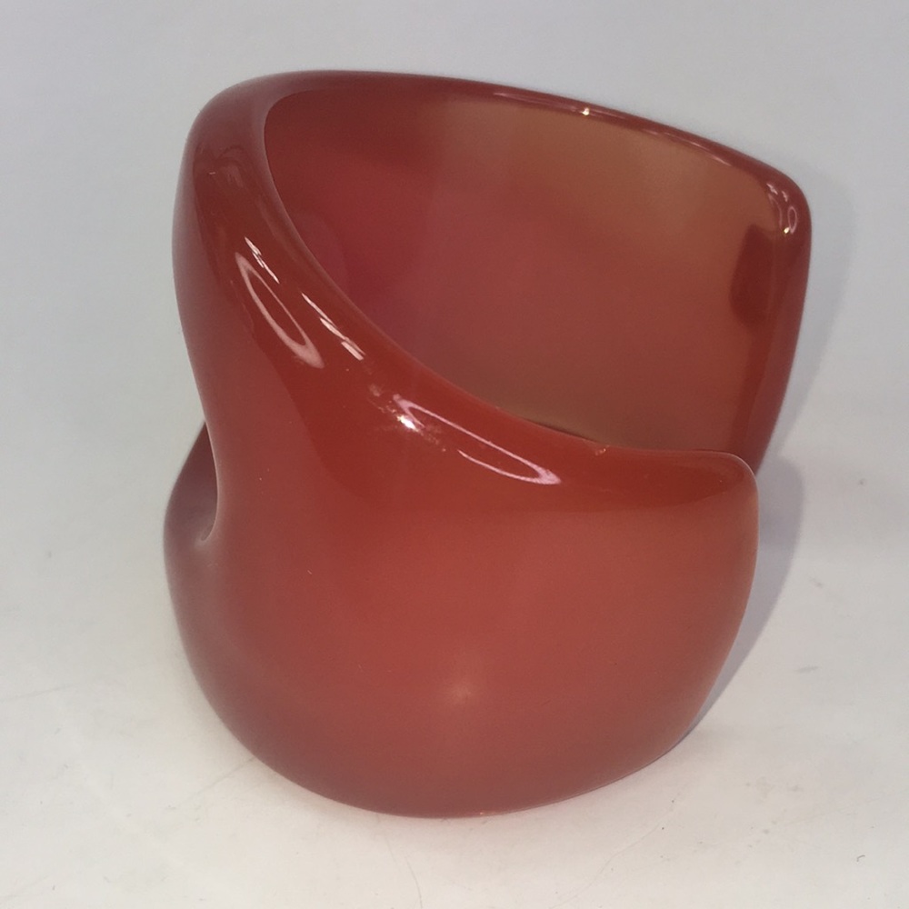 Colette Malouf Resin Cuff clear orange cut out - Picture 4 of 6